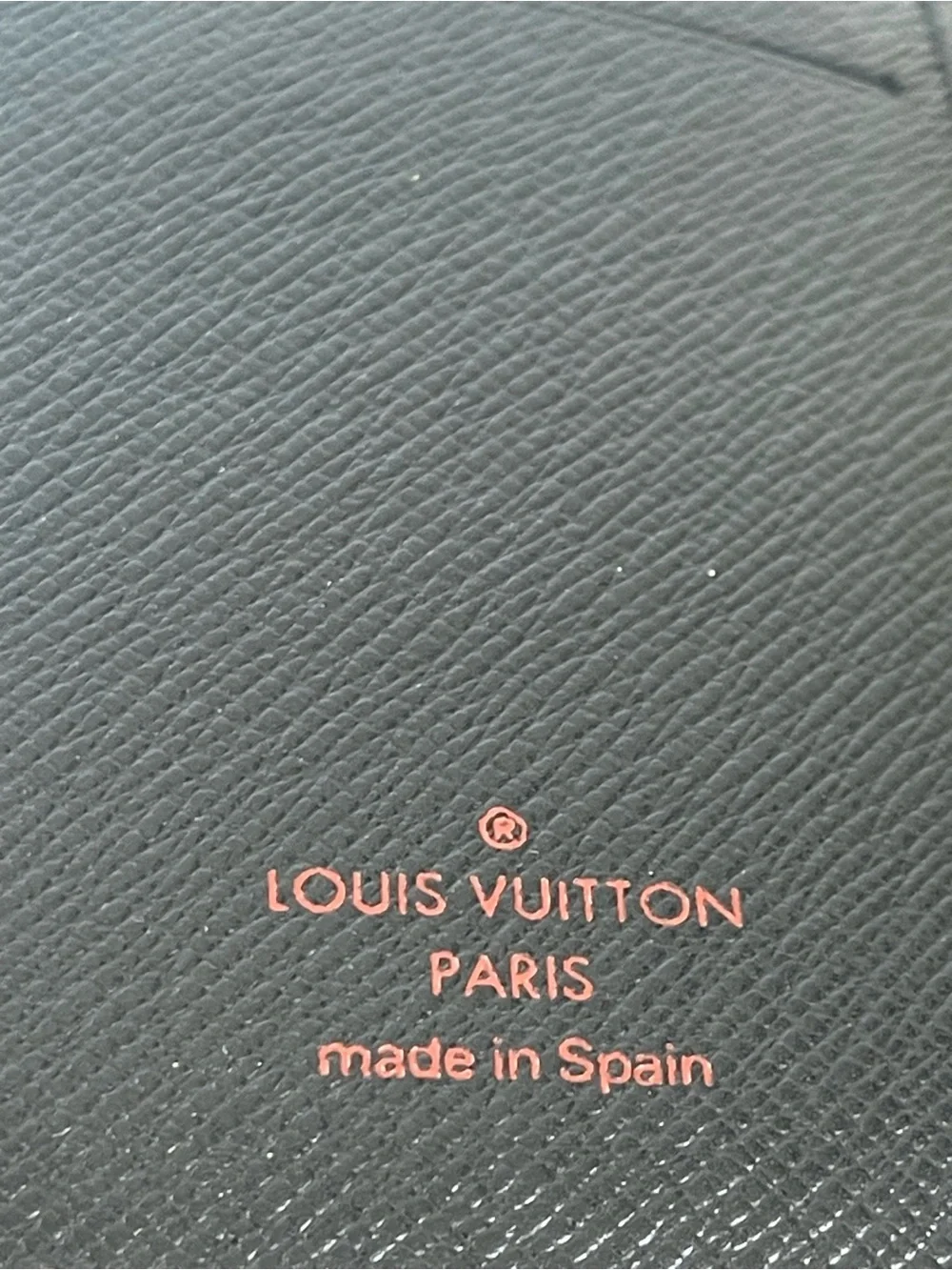 black Louis Vuitton Epi leather small ring agenda cover
